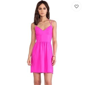Amanda Uprichard “Whenever” Dress in Hot Pink